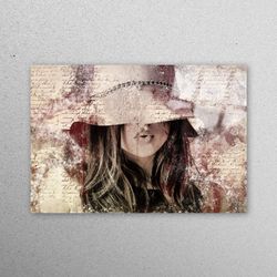 glass printing, glass wall art, wall decor, abstract girl wall art, woman glass wall, abstract tempered glass, modern te