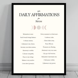 affirmation wall art for stress self love positive affirmations words of affirmation canvas daily affirmations print