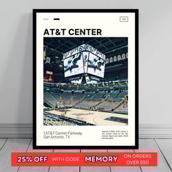 at&t center print san antonio spurs canvas nba art nba arena canvas oil painting modern art travel art print