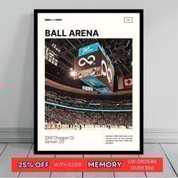 ball arena print colorado avalanche canvas nhl art nhl arena canvas oil painting modern art travel art print