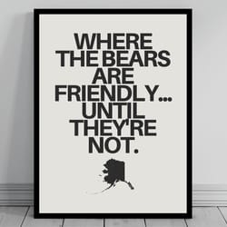 hilarious alaska meme print alaska canvas minimalist state slogan alaska silhouette svg modern travel keep calm sta