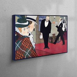 3d canvas, wall art canvas, canvas art, man en vrouw en twee obers , johann george van caspel artwork,