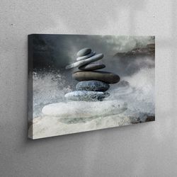 3d wall art, canvas art, large wall art, rocks and water pictures, motivation wall decor, quote canvas, inspirational ar