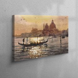 canvas home decor, large canvas, wall decor, venice landscape wall art, view of venice 3d canvas, view wall decor, grand
