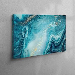 canvas home decor, large wall art, wall decor, blue tones marble, luxury marble wall decor, blue marble 3d canvas,