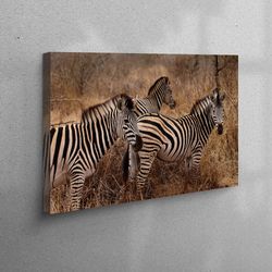canvas home decor, living room wall art, 3d wall art, nature landscape canvas gift, zebra landscape 3d canvas, safari an
