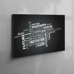 canvas print, 3d canvas, canvas gift, positivity, honesty poster, motivation canvas print, quote art canvas, frendship c