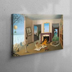 canvas print, 3d canvas, canvas home decor, dominique appia wall decor, alone girl canvas poster, girl art canvas, repro