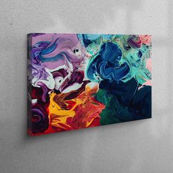 canvas print, 3d wall art, living room wall art, acrylic paintings print, modern wall art, colorful abstract wall art,
