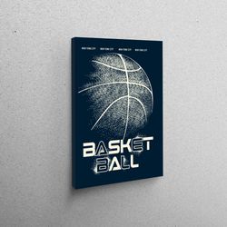 canvas print, canvas home decor, living room wall art, basket ball, gym art canvas, man cave canvas, motivational art,