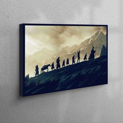canvas print, canvas home decor, wall decor, lotr the fellowship of the ring, best movies canvas art, modern canvas art,