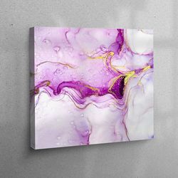 canvas print, canvas, large wall art, purple and gold marble, gold marble 3d canvas, luxury marble printed, contemporary