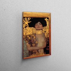 canvas wall art, 3d canvas, canvas art, famous art, judith and the head of holofernes canvas gift, klimt canvas poster,