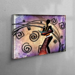canvas wall art, canvas art, large canvas, african woman painting, ethnic art, abstract wall decor, ethnic woman canvas