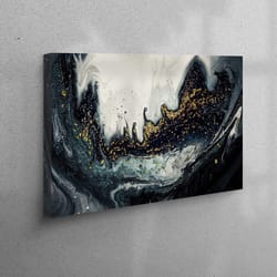canvas wall art, canvas, wall art, black and gold marble, marble canvas art, abstract canvas poster, luxury marble poste