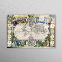 glass printing, mural art, wall art, large world map wall decor, map glass wall art, school glass art, vintage world map