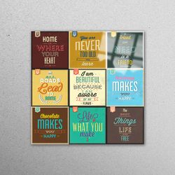 glass wall art, glass, wall decor, positive qoutes, happy glass wall art, positive glass wall, workplace wall decoration