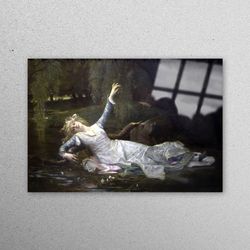 glass wall art, tempered glass, glass wall decor, alexandre cabanel, oil painting print, woman glass printing, cabanel o