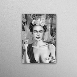 glass wall art, tempered glass, wall decor, smoke glass printing, frida glass, birds jungle tempered glass, smoking woma
