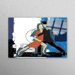 glass wall art, wall art, wall decoration, couple doing tango, valentine gift glass, romantic glass wall, modern wall ar