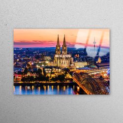 glass wall art, wall decor, glass printing, cologne cathedral glass art, catholic cathedral glass decor, cathedral glass