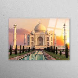 glass wall art, wall decoration, wall decor, landscape glass wall, sunset wall decor, indian glass art, indian architect