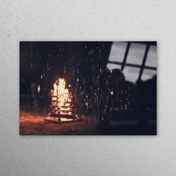 glass wall decor, glass art, glass printing, landscape tempered glass, night landscape glass wall, night fever glass dec