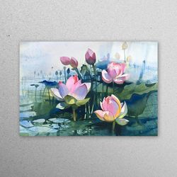 glass wall decor, glass wall art, tempered glass, abstract flower tempered glass, pink flower glass art, modern wall dec