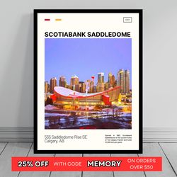 scotiabank saddledome calgary flames canvas nhl art nhl arena canvas oil painting modern art travel