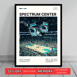 spectrum center charlotte hornets canvas nba art nba arena canvas oil painting modern art travel art