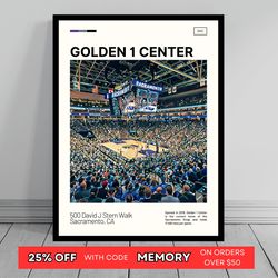 golden 1 center print sacramento kings canvas nba art nba arena canvas oil painting modern art travel art print