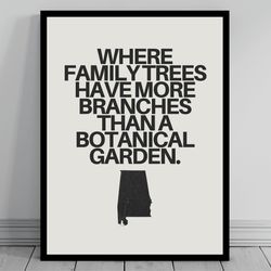 hilarious alabama meme print alabama canvas minimalist state slogan alabama silhouette modern travel keep calm stat