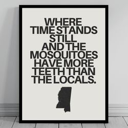 hilarious mississippi meme print mississippi canvas minimalist state slogan mississippi silhouette modern travel ke