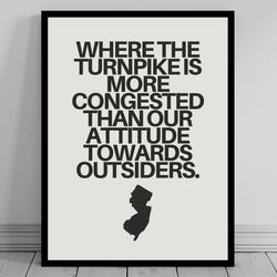 hilarious new jersey meme print new jersey canvas minimalist state slogan new jersey silhouette modern travel keep