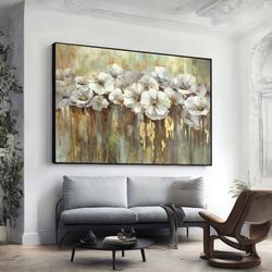 beautiful wildflowers, wild flower art, watercolor floral framed canvas print, extra large wall art design, framed canva