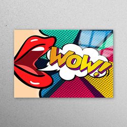 glass, tempered glass, wall art, red lip glass wall art, woman wow glass wall art, abstract wall decoration, lip wall de