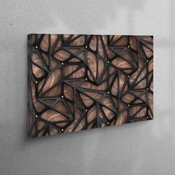 home decor, modern 3d canvas, wood texture wall art, framed wall art, large, abstract 3d effect printed, farmhouse wall