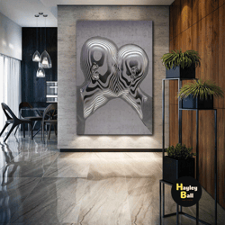 metal wall art, couple wall art, love wall art decor, roll up canvas, stretched canvas art, framed wall art painting