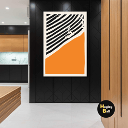 mid century wall art, minimal canvas art, modern wall decor, roll up canvas, stretched canvas art, framed wall art paint