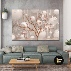 modern decorative pearl tree docorative roll up canvas, stretched canvas art, framed wall art painting