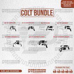 colt bundle outline/template for laser engraving and marking full build svg