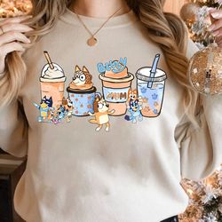 mama bluey shirt, bluey coffee shirt, bluey mama sweatshirt, bluey mom shirt, bluey t-shirt, bluey mum life, bluey mothe