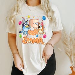 personalized bluey birthday shirt  bluey family matching shirts  custom bluey family shirts  bluey birthday shirt  bluey