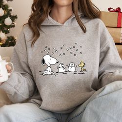 charlie and the snoopy christmas sweatshirt, christmas cartoon dog sweatshirt, christmas gift, vintage sweatshirt, chris