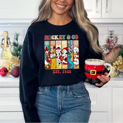 mickey & co sweatshirt, disney sweatshirt, disney christmas sweatshirt, mickey and friends sweatshirt, mickey christmas