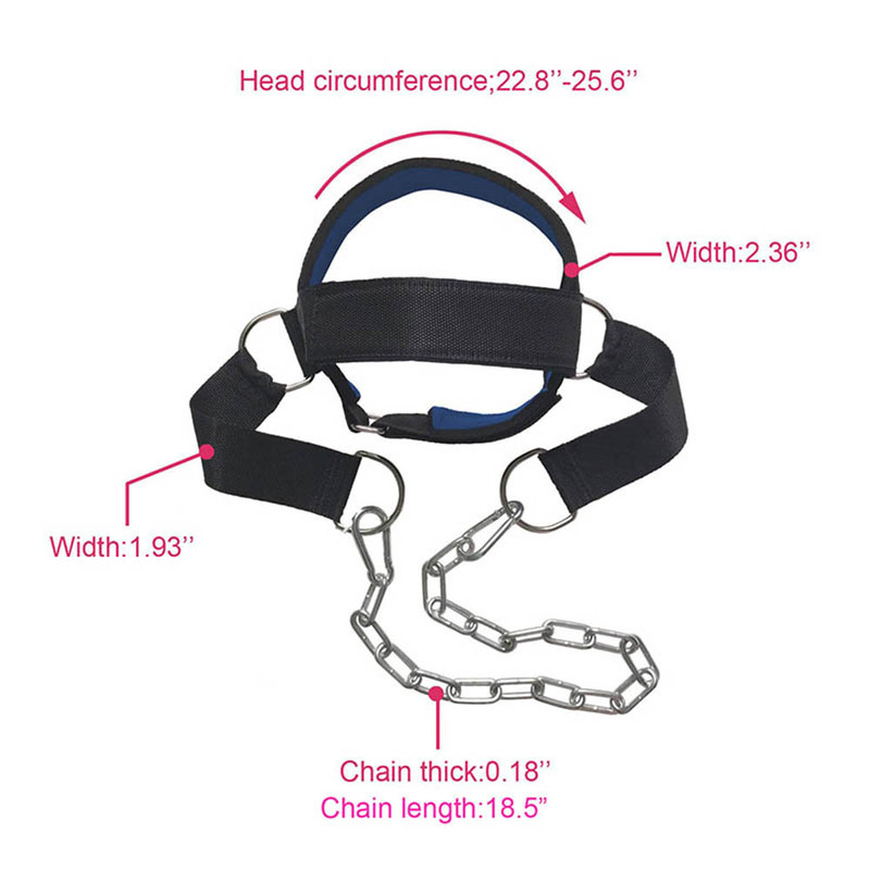 Adjustable Neck Power Training Strap Head Harness, Weight Bearing Gym Fitness Training Cap for Body Strength Exercises