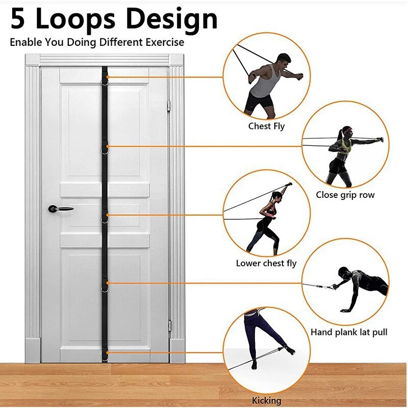 Upgrade Door Anchor Strap Resistance Bands Anchor Gym Attachment Portable Door Band Resistance Exercises