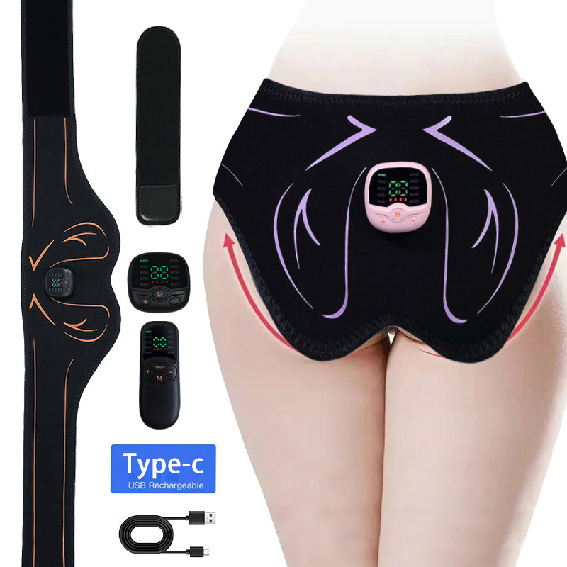 USB Rechargeable Electric Hips Trainer EMS Butt Muscle Stimulator Buttocks Lifting Toner for Fitness Weight Loss