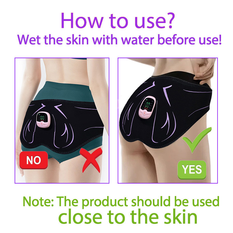 USB Rechargeable Electric Hips Trainer EMS Butt Muscle Stimulator Buttocks Lifting Toner for Fitness Weight Loss