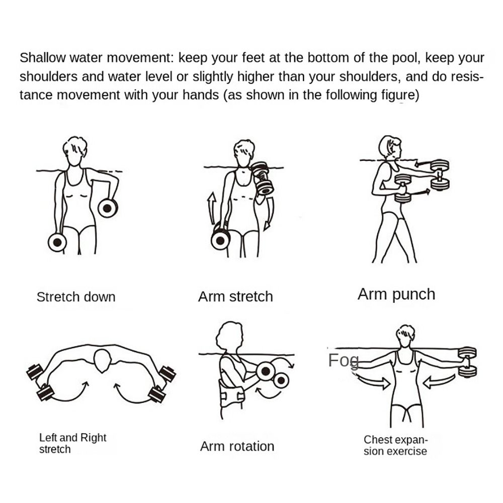 Water Sports Aerobic Fitness Equipment, Multicolor EVA Water Dumbbell, Pool Floating Dumbbell Aquatic Exercise